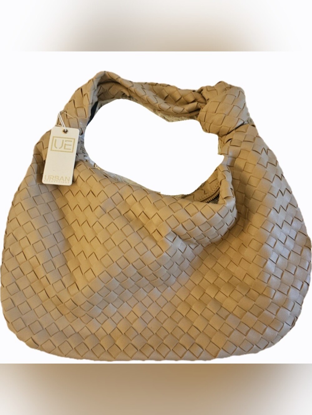Urban Expressions Woven Hobo Bag in Tan